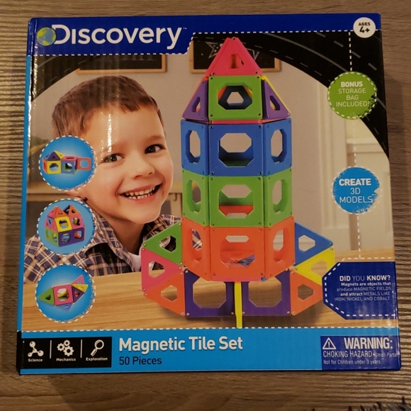 discovery magnetic tile set 50 pieces